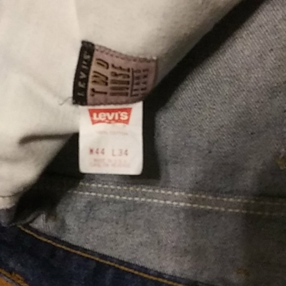Vintage Levi's two horse patch jeans 44X34 USA made - Picture 9 of 12